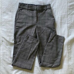 Plaid Slim Fit Black High Rise Trouser Pants (Size 2) - H&M - Office Chic!